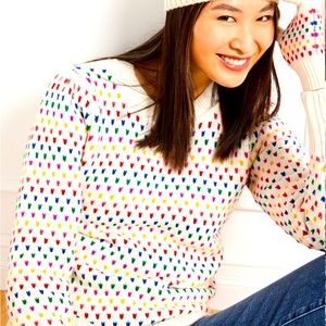 PUFF SLEEVE CREWNECK PULLOVER - SPECKLED DOTS